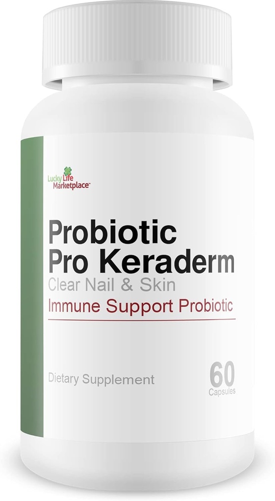 Probiotic Pro Keraderm - Probiotic ανοσοποιητική υποστήριξη – Στοχευμένη φόρμουλα νυχιών & δέρματος για την προώθηση υγιή νύχια & πόδια - Βοήθεια για την υγιεινή των ποδιών από το εσωτερικό έξω - Βοήθεια για την επισκευή και την ώθηση της καθαρής ανάπτυξης νυχιών