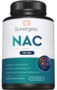 Sunergetic Premium NAC Supplement N-Acetyl Cysteine – 750mg Per Capsule – Supports Liver, Detox Immune, Cellular & Respiratory Health – 90 N Acetyl Cysteine Capsules