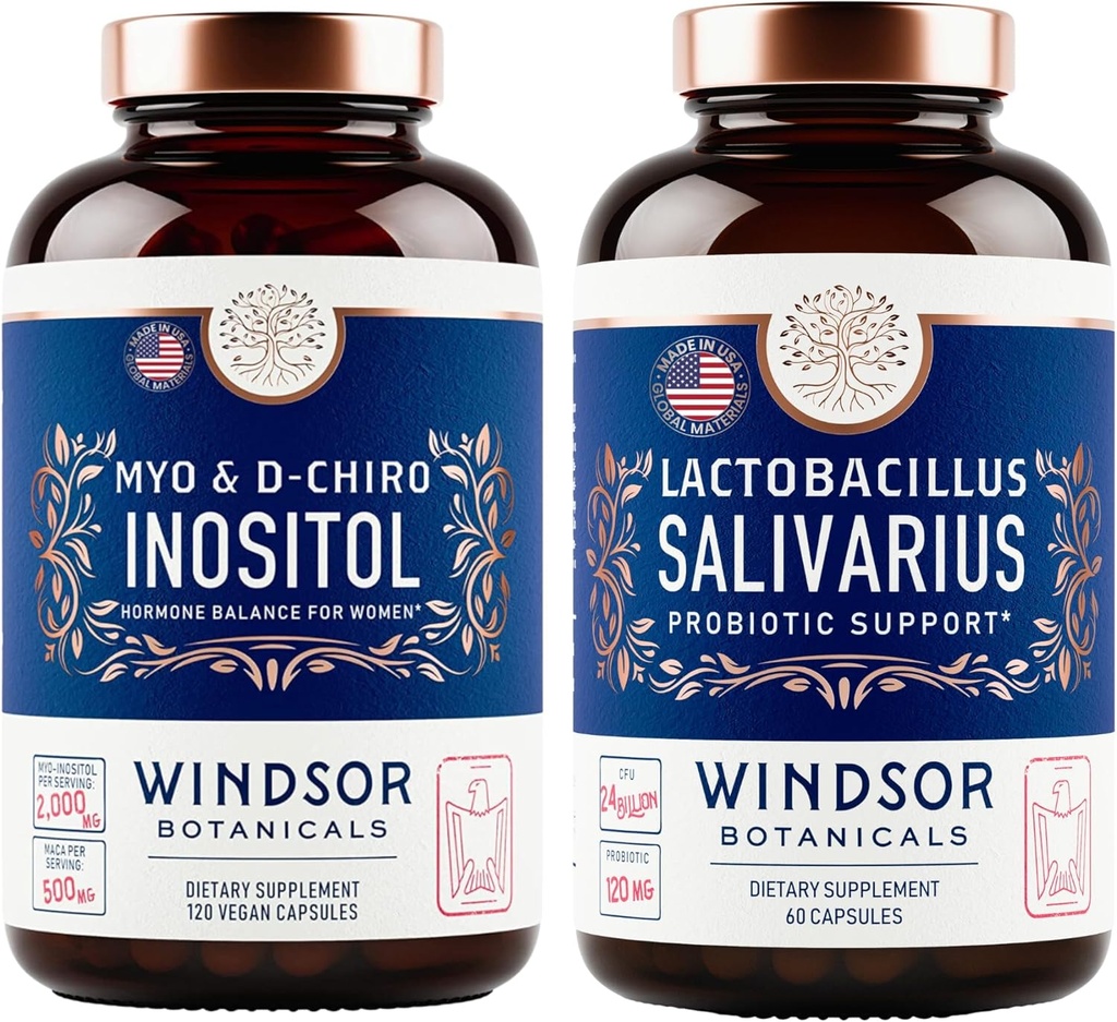 BOTANICALS WINDSOR Myo & D-Chiro Inositol και Lactobacillus Salivarius Probiotic Γυναικείο πακέτο υποστήριξης υγείας