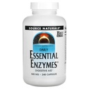 Source Naturals Essential Enzymes 500mg Bio-Aligned Multiple Supplement Herbal Defense for Digestion, Gas & Constipation Relief & Daily Digestive Health - Ισχυρό ανοσοποιητικό σύστημα Υποστήριξη - 120 VegiCaps