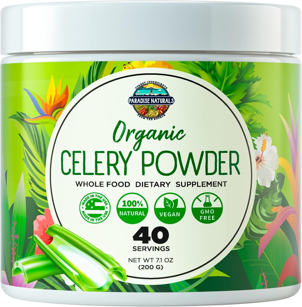 Organic Celery Juice Powder (40 services) Υποστηρίζει την υγεία των ούλων, τον καθαρισμό των χυμών Detox, την ενίσχυση των επιπέδων ενέργειας & ανοσοποιητικού συστήματος, τη σκόνη πράσινου χυμού, τα πράσινα σε σκόνη, τον αφρό και το σώμα Detox Cleanse για τις γυναίκες άνδρες