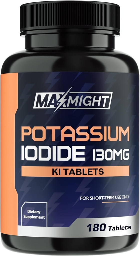 Ιωδιούχο κάλιο 130 mg, Μη ΓΤΟ, Συμπλήρωμα διατροφής, 180 δισκία, Έως 6 μήνες προσφοράς, Χάπια ιωδιούχου καλίου, YODO Naciente, Made in The USA