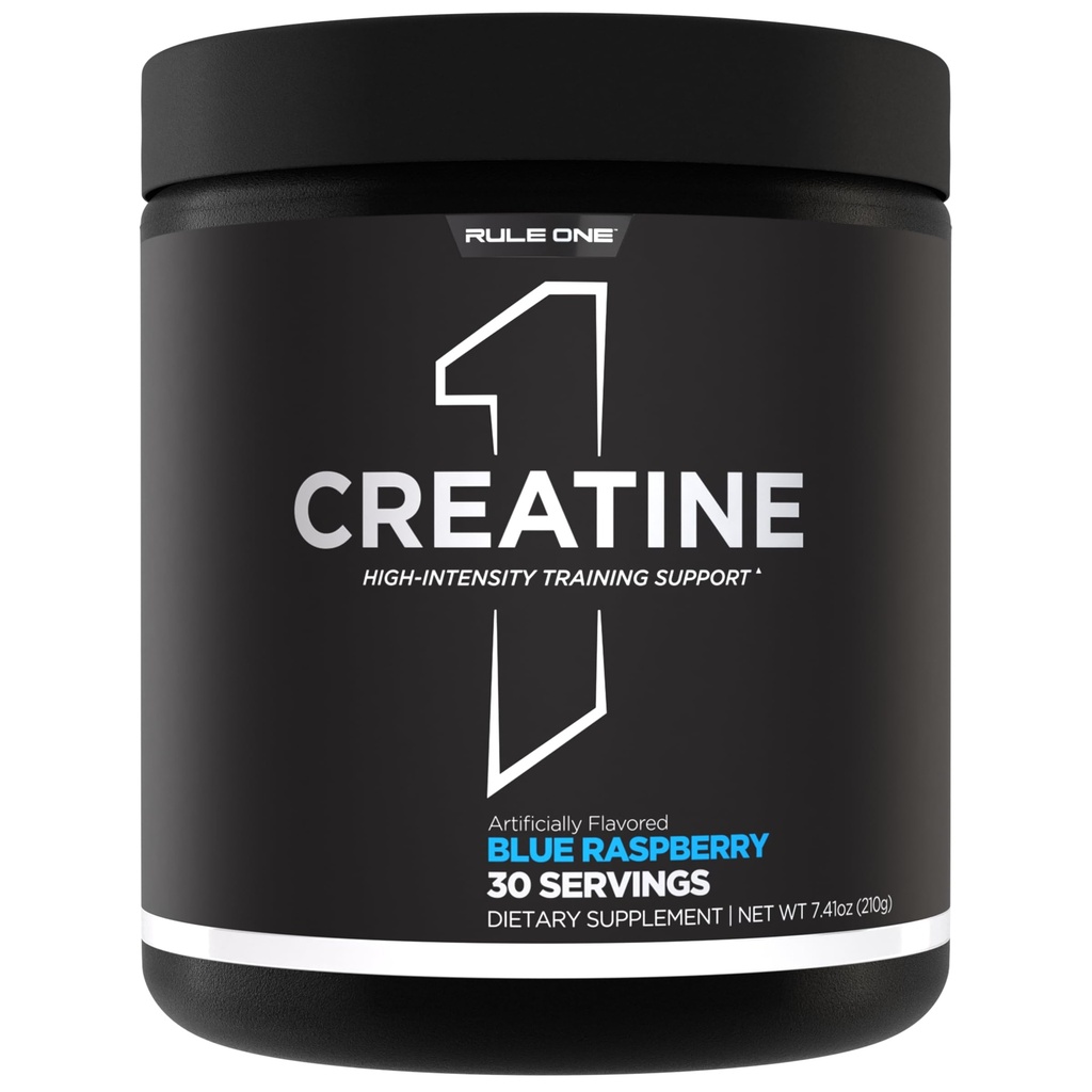 Κανόνας 1 Creatine Powder – Pure Micronized Creatine Monohydrate for High-Intensity Exercise and Lean Body Mass Support, Flavored and Unflaved (30 Servings, Blue Raspberry)