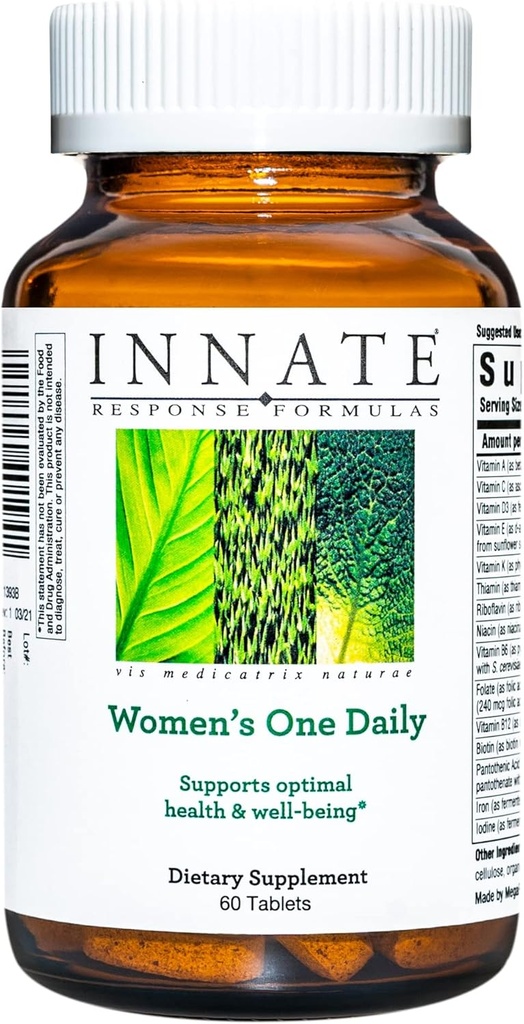 Innational Response Formulas Women's One Daily - Daily Multivitamin for Women - Υποστηρίζει Βέλτιστη Υγεία και Ευεξία - Χορτοφαγικά, Μη ΓΤΟ και Κόσερ - Made Without 9 Food αλλεργιογόνα - 60 Tablets