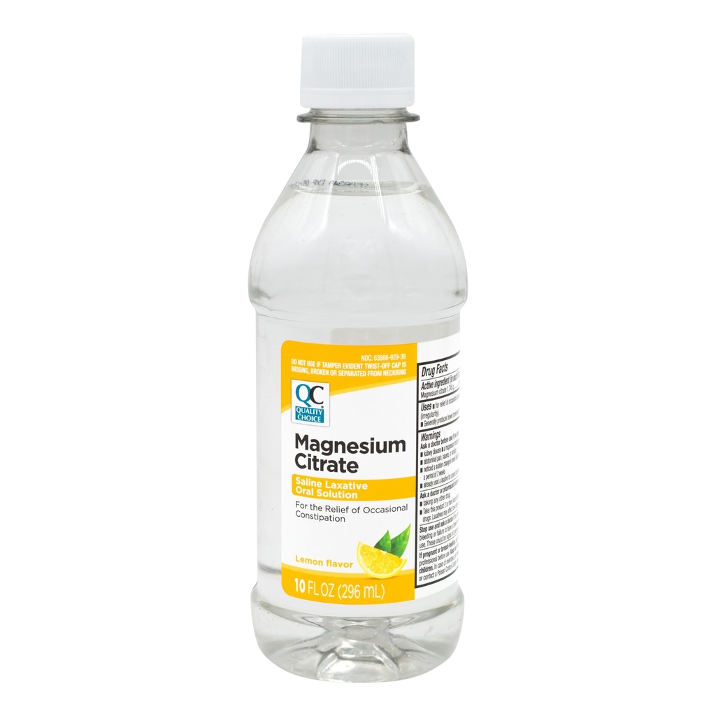 Quality Choice Magnesium Citrate Oral Solution, 10oz - Laxative με άρωμα λεμονιού, Συμπλήρωμα για Περιστασιακών Περιστασιακών Περιστασιακών Ανακουφισμού, Mag Citrate είναι μια ήπια και αποτελεσματική Laxative για την κανονικότητα