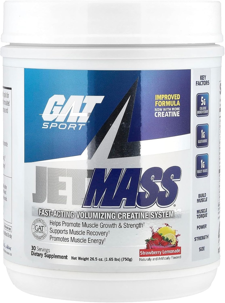 GAT SPORT JetMass Fact-Active Volumizing Creatine System, 30 υπηρεσίες (Λεμονάδα με μούρα)