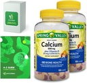 Calcium Plus Vitamin D, Adult Gummies, 500mg, 1000 IU, Ποικίλες Γεύσεις, 100 Ct (2 Συσκευασία) Δέσιμο με Αποκλειστικές Βιταμίνες & Ορυκτά - A to Z - Better Light&Spring Guide (3 Προϊόντα)