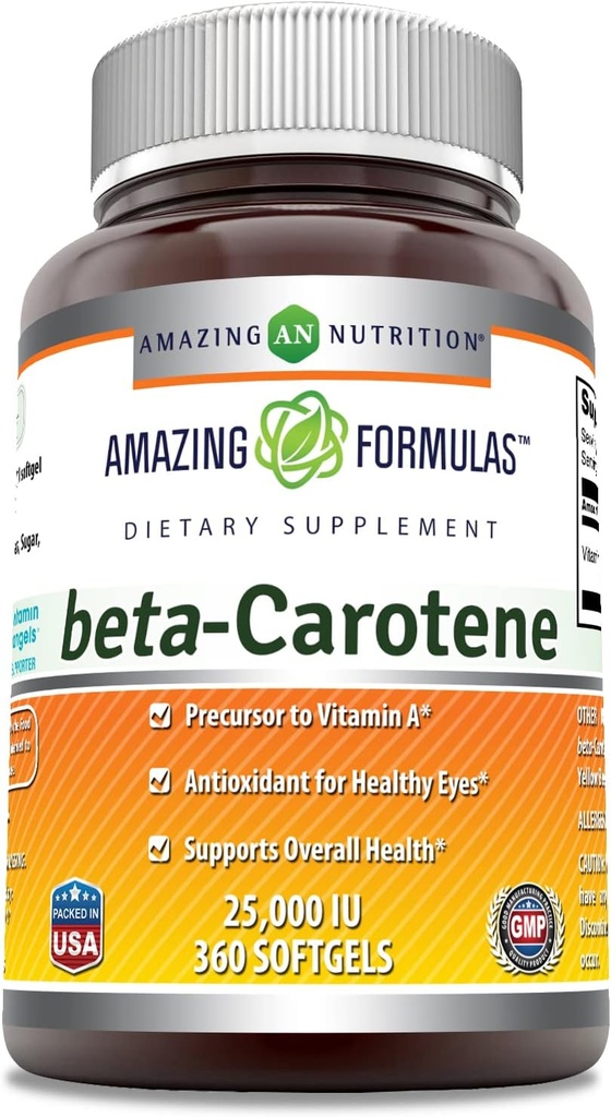 Amazing Formulas Beta Carotene Supplement 