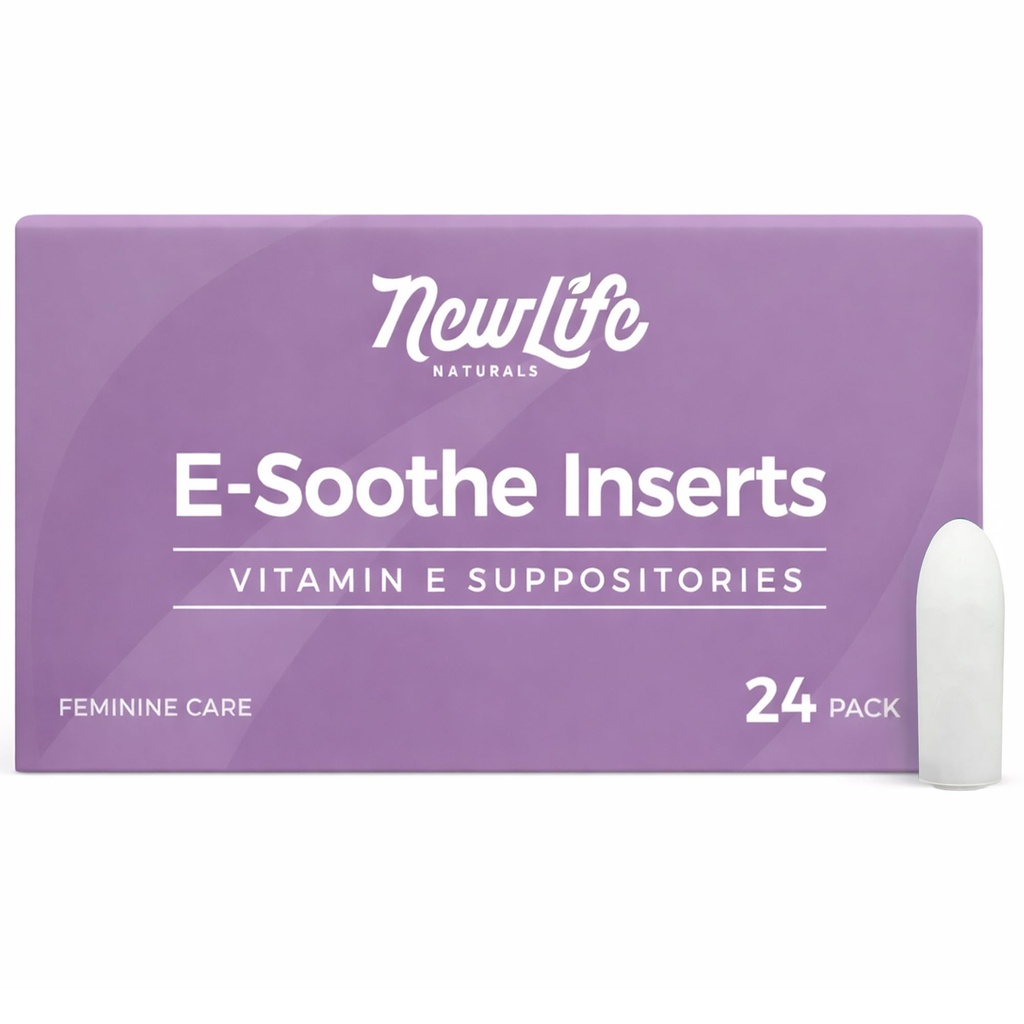 NewLife Naturals Βιταμίνη E Υποθεσίες 38IU - Κολπική ξηρότητα Ερεθισμός Ατροφία εμμηνόπαυσης Ανακούφιση ατροφίας - Όλα τα φυσικά οιστρογόνα δωρεάν φροντίδα θηλυκών - 24 εισαγωγικά