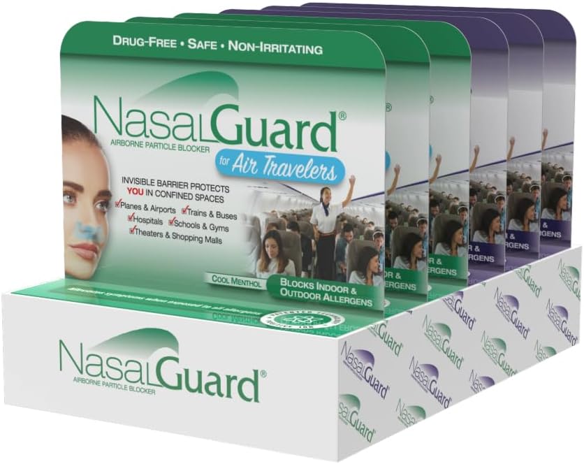 Αερομεταφερόμενος φραγμός σωματιδίων Nasal Gel για τους αεροταξιδιώτες - Χωρίς ναρκωτικά, μη ερεθιστική, μη νυσταγμένη, Airplane Travel Εγκεκριμένα - Πάνω από 150 εφαρμογές ανά σωλήνα (Μικτή, 3g, συσκευασία των 6)