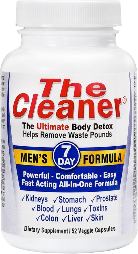 Centurian Systems The Cleaner Detox, 7-Day Complete Internal Cleansing Formula for Men, Support Digestive Health, 52 κάψουλες χορτοφάγων