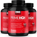 FORCE FACTOR Prime HGH Secretion Activator, 3-Pack, HGH συμπλήρωμα για τους άνδρες με κλινικά Σπουδασμένο AlphaSize για να βοηθήσει Trigger HGH παραγωγή, αύξηση δύναμη προπόνησης, & βελτίωση της απόδοσης, 225 κόμης