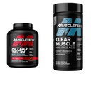 Μυοτεχνολογία Whey Protein Powder Nitro-Tech Whey Protein Isolate & Peptides & Clear Muscle Post Workout Recovery 