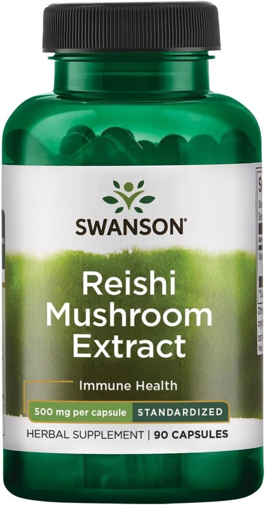 Swanson Reishi Mushroom Extract 500 Milligrams 90 Κάψουλες