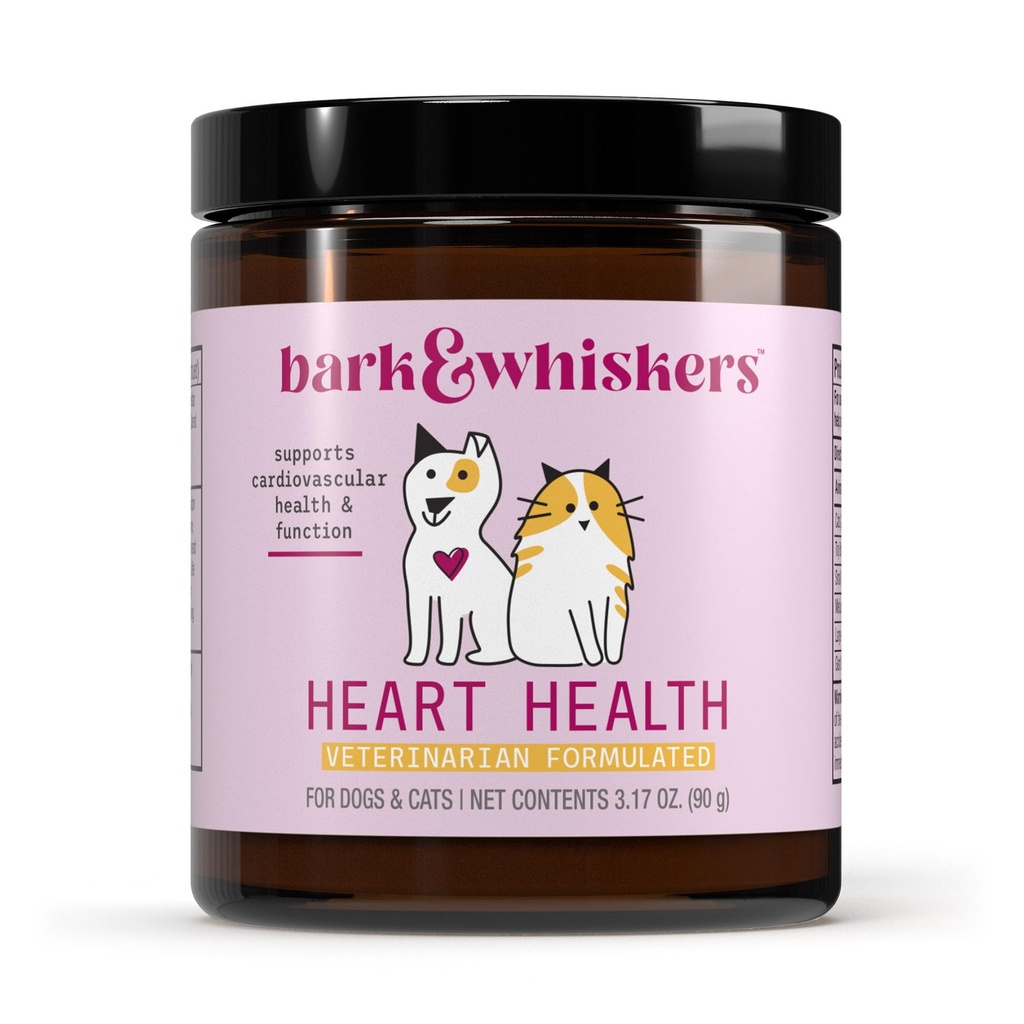Bark & Whiskers Heart Health for Dogs & Cats, 3,17 oz. (90g), 90 Scoops, Cheddar Cheese Flavor, Υποστηρίζει Καρδιαγγειακή Υγεία και Λειτουργία, Veterinian Formulated, Non-GMO, Dr. Mercola