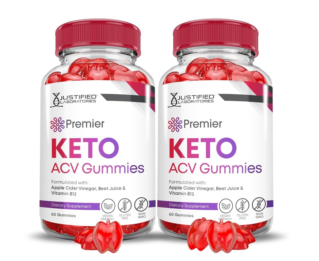 (2 Pack) Premier Keto ACV Gummies Premier Keto Gummies Advanced 1000MG Apple Cider Vinegar Formated with Pomegranate Beet Juice Powder B12 Vegan Non GMO 120 Gummys