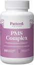 Pattern Wellness PMS Complex – Μηνιαία υποστήριξη ευεξίας κύκλου – με βιταμίνη Β6, Μαγνήσιο & Εκχυλίσματα βοτάνων – 60 κάψουλες Vegan