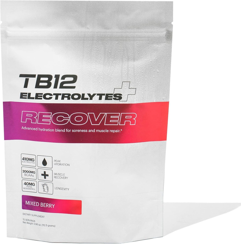 TB12 Ηλεκτρολύτες Plus Recover - μετά την προπόνηση ηλεκτρολύτες σκόνη με λειτουργικά συστατικά αποκατάστασης 