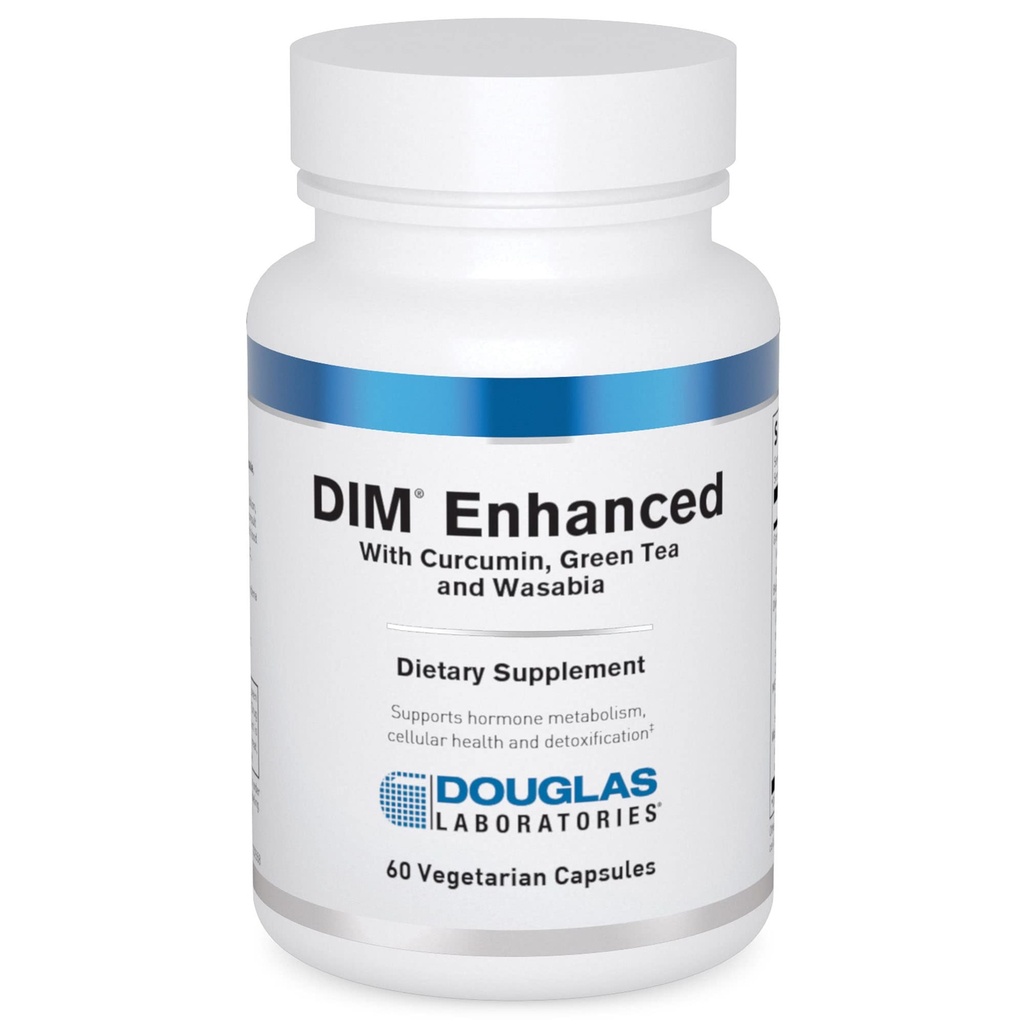 Douglas Laboratories DIM Enhanced - Υποστηρίζει την ισορροπία ορμονών, Κυτταρική υγεία & Detox* - Με αντιοξειδωτικά, Πράσινο εκχύλισμα τσαγιού & Wasabia - 60 κάψουλες χορτοφάγων