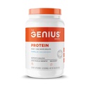 Genius Protein Powder, Vanilla - Διπλή ανάμειξη πρωτεϊνών με βελτιωμένη απομόνωση ορού γάλακτος & φυσικό λευκό αυγό για Lean Μυϊκό Κτίριο για άνδρες & γυναίκες - Grass-Fed Pre & Post Αντικατάσταση γεύματος Shake