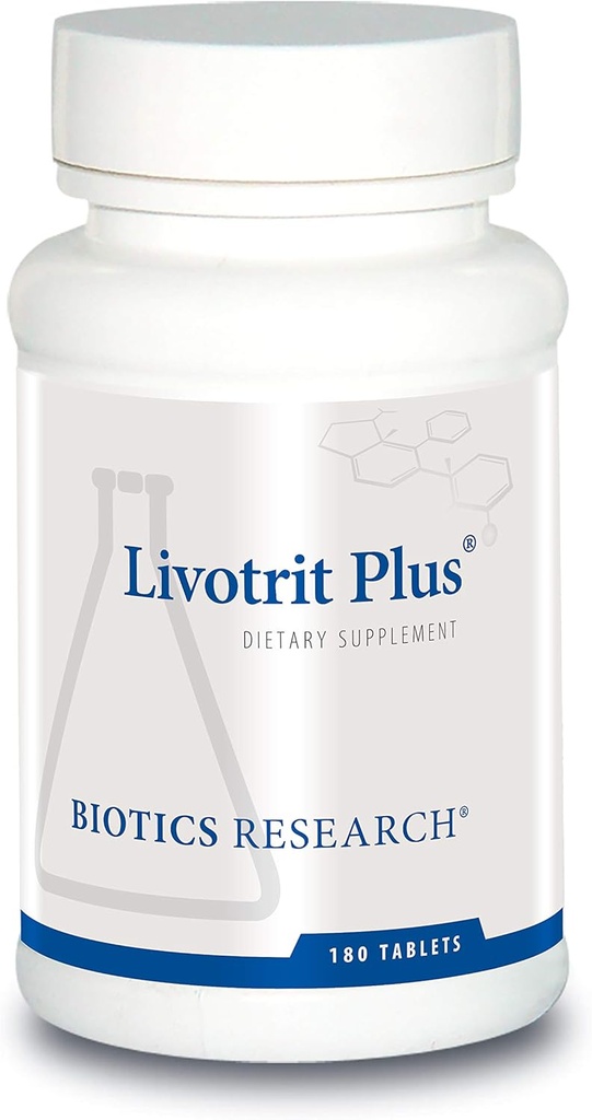 Βιοτική έρευνα Livotrit Plus Livot Plus Liver Cleanse και Detox συμπλήρωμα υποστήριξης Φυσικό μη ΓΤΟ βοτανικό μείγμα με γαϊδουράγκαθο 180 δισκία
