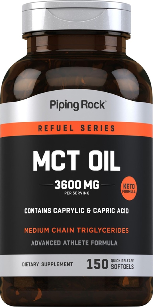 Piping Rock MCT Oil Softgel Κάψουλες 