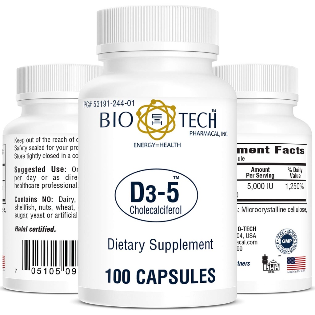 Bio Tech Vitamin D καψάκιο 53191024401 1 Φιάλη, 100 ανά φιάλη