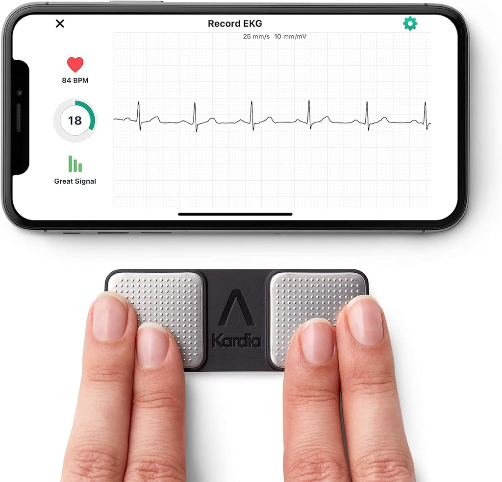 KardiaMobile 1-Lead Personal EKG Monitor – Εγγραφή στο σπίτι  – Ανιχνεύει AFib & Ανώμαλες Αρρυθμίες  – Εύκολη Αποτελέσματα σε 30 δευτερόλεπτα  – Έργα w/Most Smartphones