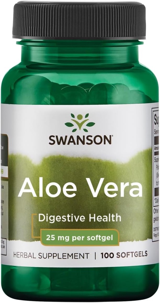 Swanson Aloe Vera 25 Milligrams 100 Sgels