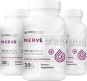 NERVE RENEW Optimizer, 3 Pack (90 Κάψουλες) - 300 mg Σταθεροποιημένο R-Alpha Lipoic Acid ανά Καψάκιο για την υποστήριξη της φυσικής νευρικής διαταραχής - Γρήγορη απορρόφηση - Ασφαλής και όλα φυσικά