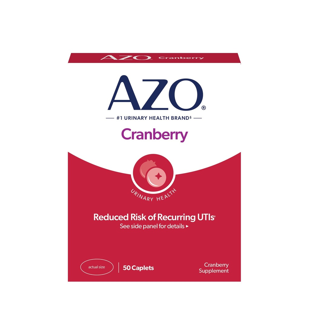 Χάπια AZO Cranberry για την υγεία των γυναικών και των ανδρών στα ούρα, συμπλήρωμα ενηλίκων Cranberry, χωρίς ζάχαρη, μη GMO, 50 κάψουλες Softgel