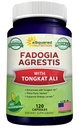 aSquared Nutrition Fadogia Agrestis 1000mg & Tongkat Ali 400mg - 120 Κάψουλες - Fadogia Agrestis Extract Supplement and Powder Complex Pills