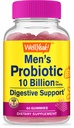 WellYeah Probiotic Gummies for Men with 10 Billion CFUs, Restore Natural Digestive Balance, Reduce Gas, Bloating, and Irribility, Gluten Free, Non-GMO, Vegetarian - 60 Gummies