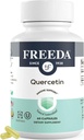 FREEDA Quercetin 500mg - Pure Quercetin συμπλήρωμα για ισταμίνη & ανοσοποιητική υποστήριξη, καρδιακή υγεία & αντιοξειδωτικά οφέλη - Χωρίς γλουτένη, Vegan συμπλήρωμα υγείας για ενήλικες Kosher Certified (60 κάψουλες)