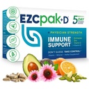 EZC Pak 5-Day ανοσοποιητικό σύστημα Booster με Echinacea, βιταμίνη C, ψευδάργυρος & βιταμίνη D - Tapered ανοσοποιητική υποστήριξη συμπλήρωμα για ενήλικες - Υποστηρίζει την ανοσία, εύκολο πακέτο συμπλήρωμα μεγέθους ταξιδιών