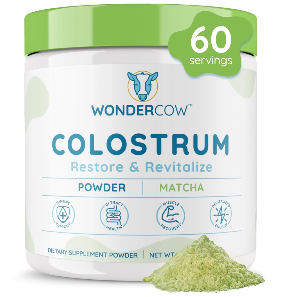 WONDERCOW Colostrum Supplement Powder for Gut Health, Immune Support, Mus Recovery & Wellness 