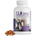 Bronson CLA 3000 Extra High Potency Υποστηρίζει Υγιής Διαχείριση βάρους Λεπτή μυϊκή μάζα Μη-Συσπλεγόμενο Λινελαϊκό οξύ 120 Softgels
