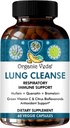 Organic Veda Mullein Turmeric Quercetin Lung Cleanses Capses - Ισχυρά Βιοφλαβονοειδή, Superfruits Vitamin C, Bromelain, Mullein Leaf Extract - Bronchial & Clear Lungs Supplement - 60 Vegan Pills