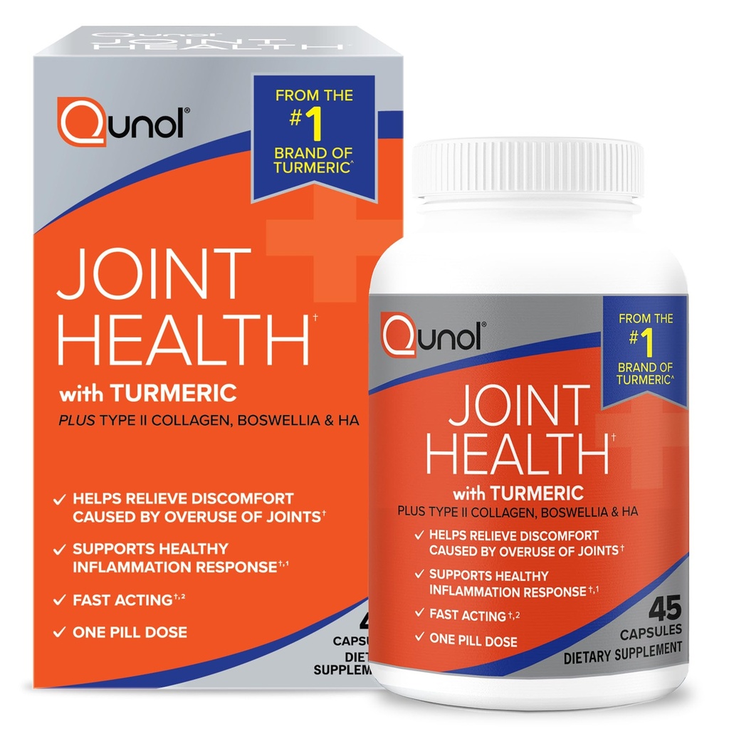 Qunol 5-in-1 κοινό συμπλήρωμα υποστήριξης, γρήγορη δράση, δόση ενός χαπιού, υποστήριξη υγιής αντίδραση φλεγμονής & δυσφορία που προκαλείται από την υπερβολή των αρθρώσεων, εναλλακτική στη γλυκοζαμίνη χονδροϊτίνη MSM, 45 κόμης