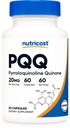 Nutricost PQQ (Pyrroloquinoline Quinone) 20mg, 60 κάψουλες - Κάψουλες χορτοφάγων, μη ΓΤΟ, Χωρίς γλουτένη
