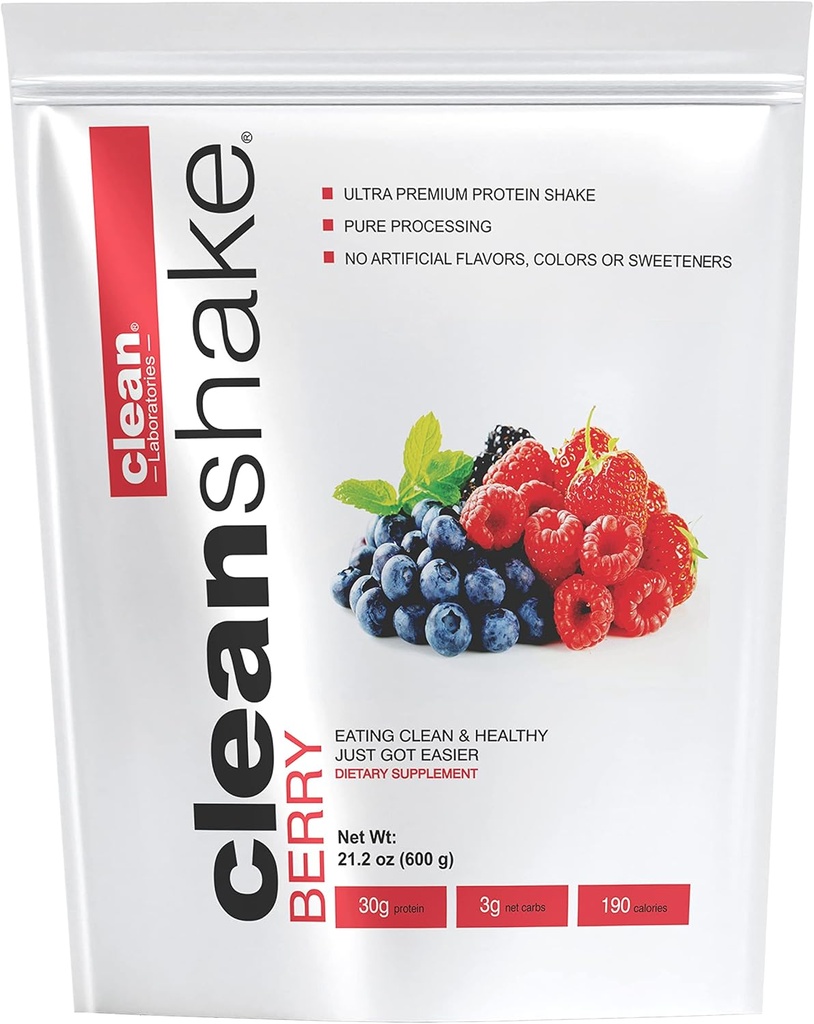 CleanShake Ultra-Premium Protein Shake. Καθαρή σκόνη πρωτεΐνης Shake με 21 οργανικά συστατικά, 23 βιταμίνες και ορυκτά, και μη-GMO και rGBH-free χόρτο Fed πρωτεΐνη Whey. Πιστοποιημένη πληροφορημένη πρωτεΐνη