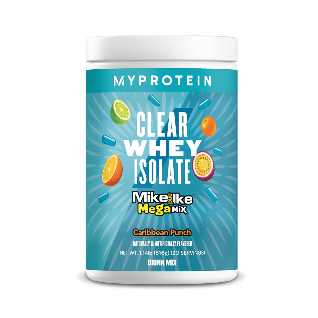 Myprotein Clear Whey Isolate Protein Powder, 1.1 Lb (20 Servers) Φρουτώδης Mike και IKE Caribbean Punch Drink Mix, 20g πρωτεΐνη ανά Σερβίρισμα, Καθημερινή Ποτό για Superior Απόδοση