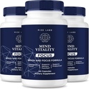 rize labs Mind Vitality Focus Brain Supplement, Mind Vitality to Boost Focus and Concentration & Αποφύγετε Mid-Afteron Fatigue, Mind Vitality Advanced Formula Reviews (180 Κάψουλες) (Pack of 3)