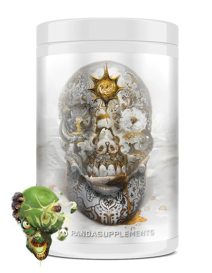Underground Bio Labs/Panda Supps Skull Nootropic Pre Workout,3 Caffeine Sources for Tunnel Vision Focus, Massive Pumps, Unparalled Energy (40 Scoops) (Cranial Smash) (Αναψυκτικό λεμόνι)
