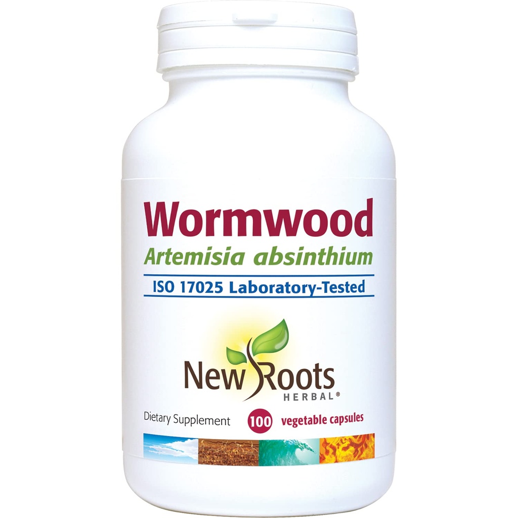 NEW ROOTS HERBAL Wormwood (100 Veg Caps) - Ορεκτική, διηθητική και εντερική υποστήριξη ισορροπίας - Μη ΓΤΟ & χωρίς γλουτένη