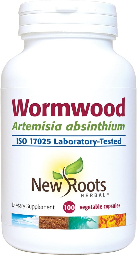 NEW ROOTS HERBAL Wormwood (100 Veg Caps) - Appetite, Digestion and Intestinal Balance Support - Non-GMO & Gluten Free