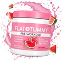 Flat Tummy Pre Workout Powder for Women – Ενέργεια, αντοχή και μυϊκή υποστήριξη με 3g Creatine, 1,6g Beta-Alanine, Electrolytes – Γεύση Καρπούζι – 30 εξυπηρετήσεις