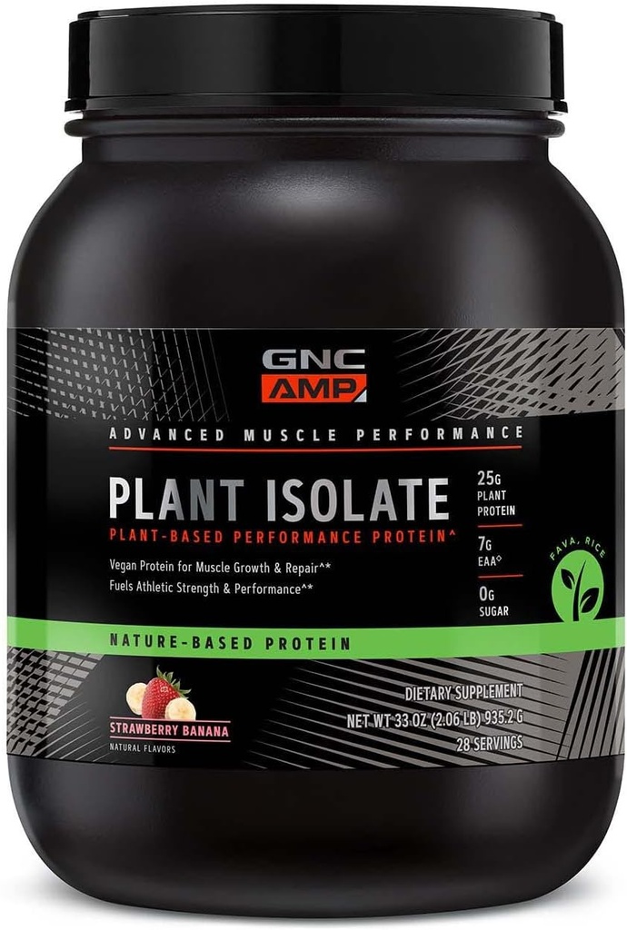 GNC AMP Plant Isolate Protein - Strawberry Banana (28 Servings)