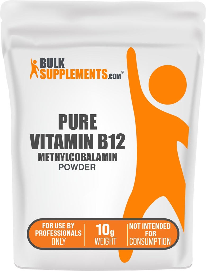 BulkSupplements.com Pure Vitamin B12 Methylcobalamin Powder - Βιταμίνη B12 Συμπληρώματα, Καθαρό Προϊόν - Πολλαπλές Μερίδες, 10g (0,35 oz) (πακέτο του 1)