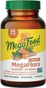 MegaFood MegaFlora Probiotics + Prebiotics Turmeric Supplement - Πρεβιοτικά και Προβιοτικά για γυναίκες και άνδρες, Digestive Health, 50 Billion CFUs, 14 Strains - 90 Κάψουλες (45 Υπηρεσίες)